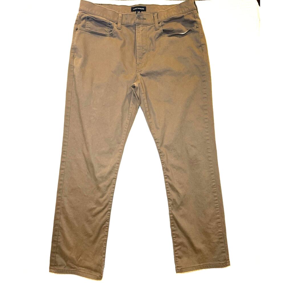 Lucky Brand 223 Straight Pants Men’s 34x30 Brown Stretch 5 Pocket Jeans